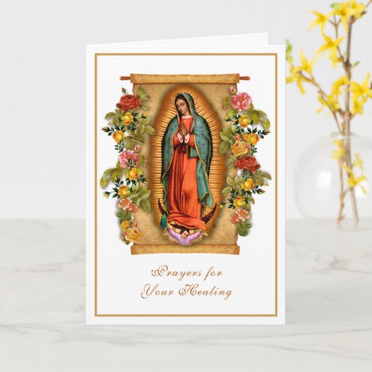 Religiöse Lady of Guadalupe für die Heilkarte Karte (Gelbe Blume)