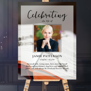 Religiöse Lebensfeier Individuelles Foto Trauerfei Poster