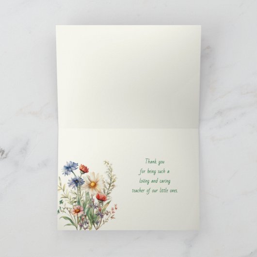 Religiöse Lehrer Danke Karte (Innenseite)