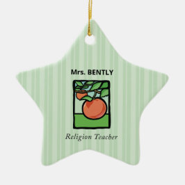 Religiöse Lehrerin danke Ihnen, Apple Keramik Ornament