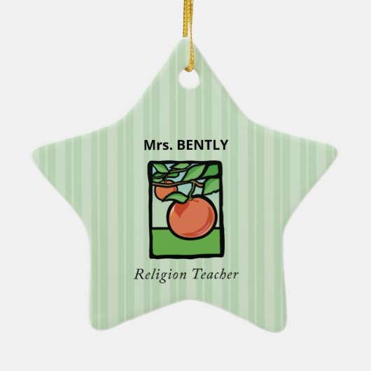 Religiöse Lehrerin danke Ihnen, Apple Keramik Ornament (Hinten)