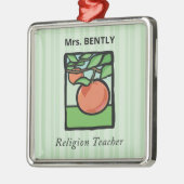 Religiöse Lehrerin danke Ihnen, Apple Ornament Aus Metall (Links)