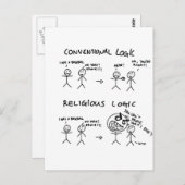 Religiöse Logik Postkarte (Vorne/Hinten)