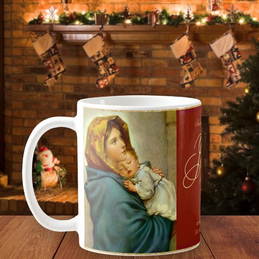 Religiöse Madonna & Child Katholische Weihnachtsge Kaffeetasse