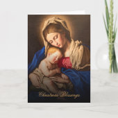 Religiöse Madonna & Kind Bibel Verse Weihnachten (Vorderseite)