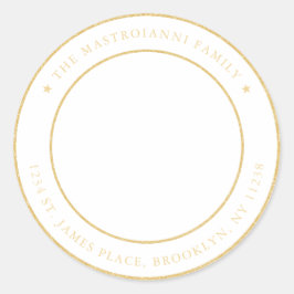 Religiöse Madonna & Kind Weihnachten Rücksendeadre Runder Aufkleber