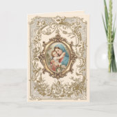 Religiöse Mary Baby Jesus Vintag katholisch Karte (Vorderseite)