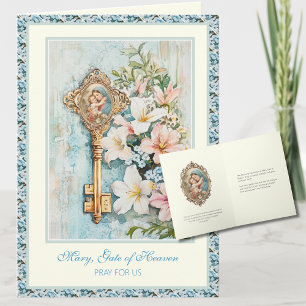 Religiöse Mutter Maria Florale Ermutigung Karte