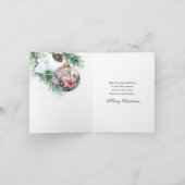 Religiöse Mutter Mary Jesus Wasserfarbe Weihnachte Feiertagskarte (Innenseite)
