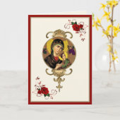 Religiöse Mutter Perpetual Help katholische Jesus Karte (Gelbe Blume)