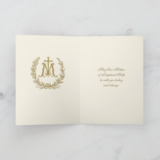 Religiöse Mutter Perpetuelle Hilfe katholischen Je Karte (Innenseite)