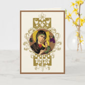 Religiöse Mutter Perpetuelle Hilfe katholischen Je Karte (Gelbe Blume)