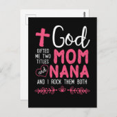 Religiöse Nana und Mama Christlich Großmutter Postkarte (Vorne/Hinten)