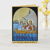 Religiöse Note Card, Gold Perchment Card Karte (Gelbe Blume)