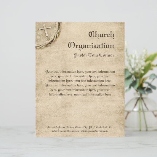 Religiöse Organisation - Alter Kreuzschrift Briefkopf (Stehend Vorderseite)