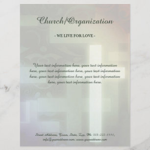 Religiöse Organisation Lighted Cross Letterhead Briefbogen