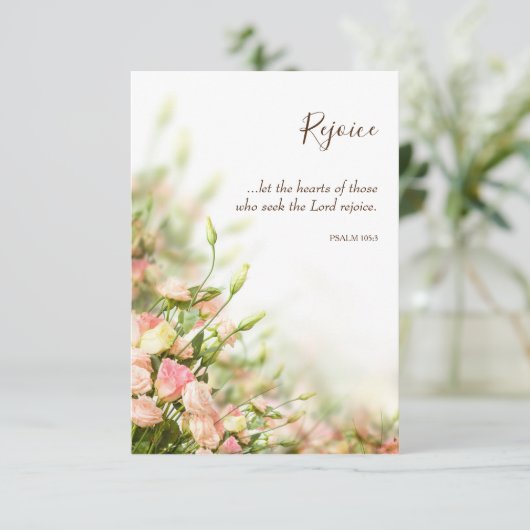 Religiöse Osterkarten - Gefühle der Freude Dankeskarte (Stehend Vorderseite)