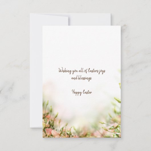 Religiöse Osterkarten - Gefühle der Freude Dankeskarte (Rückseite)