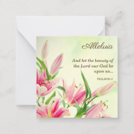 Religiöse Osterkarten - Linsen Alleluia Mitteilungskarte