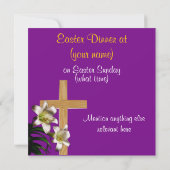 Religiöse Ostern-Abendessen-Einladung Einladung (Rückseite)