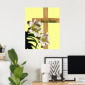 Religiöse Osterposter Print - Er ist Risen! Poster (Heimbüro)