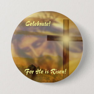 Religiöse Osterschaltfläche "Er ist Risen" Button