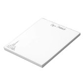 Religiöse Personalisierte Namenskirche Minimal Notizblock (Rotiert)