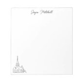 Religiöse Personalisierte Namenskirche Minimal Notizblock (Vorderseite)