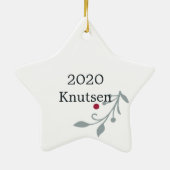 Religiöse Personalisierte Weihnachtsfeier Keramik Ornament (Hinten)