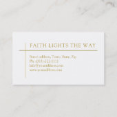 Religiöse Pfarrgemeinde Golden Cross Minimalistisc Visitenkarte (Rückseite)