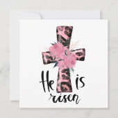 Religiöse Pink Girly Christliche Taufe Einladung (Vorderseite)