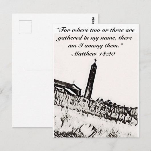 Religiöse Postkarte (Vorne/Hinten)