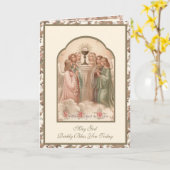 Religiöse Prayer Angels Adoring Eucharist Karte (Gelbe Blume)