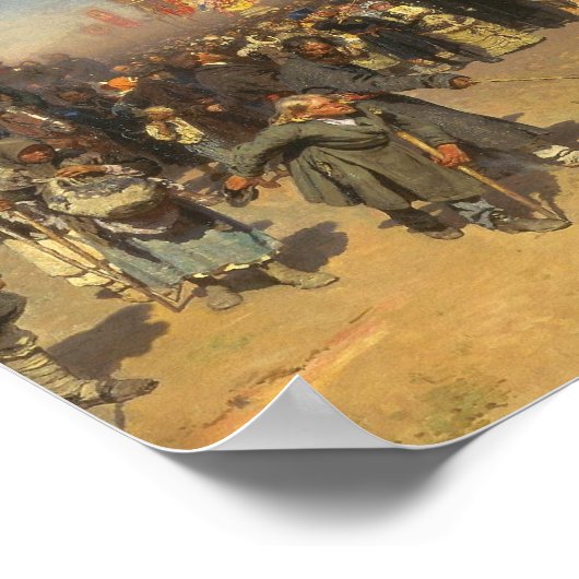 Religiöse Prozession in Kursk Poster (Ecke)