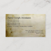 Religiöse Religion Christlicher Pastor Christentum Visitenkarte (Rückseite)