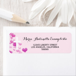 Religiöse Rosa Kreuz Rosa Herzen Elegantes Mailing