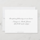 Religiöse rosa Rosenkranzperle-Einladung Einladung (Rückseite)