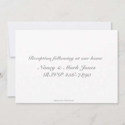 Religiöse rosa Rosenkranzperle-Einladung Einladung (Rückseite)