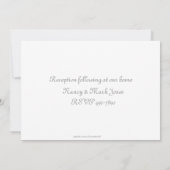 Religiöse rosa Rosenkranzperlen Einladung (Rückseite)