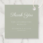 Religiöse Sage Green Cross Christening Geschenkanhänger (Rückseite)