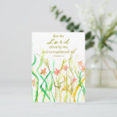 Religiöse Schrift 2 Timothy Wildblume Bouquet Postkarte (Stehend Vorderseite)