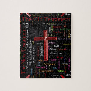 Religiöse schwarze Wortwolke Puzzle