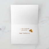 Religiöse Segnungen am Erntedank Sonnenblume Karte (Innenseite)