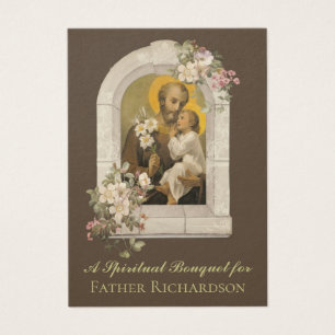 Religiöse spirituelle Bouquet Gebete Heilige Karte