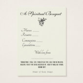 Religiöse spirituelle Bouquet Gebete Heilige Karte (Rückseite)