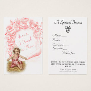 Religiöse spirituelle Bouquet Gebete Heilige Karte