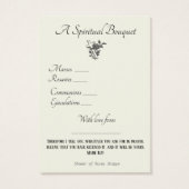 Religiöse spirituelle Bouquet Gebete Heilige Karte (Rückseite)