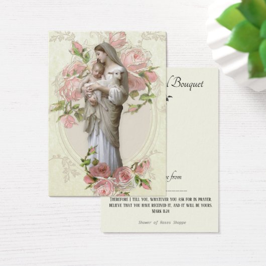 Religiöse spirituelle Bouquet Gebete Heilige Karte (Schreibtisch)