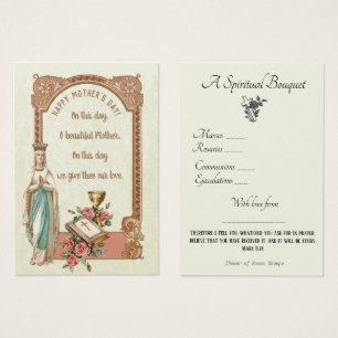 Religiöse spirituelle Bouquet Gebete Heilige Karte