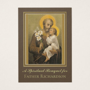 Religiöse spirituelle Bouquet Gebete Heilige Karte